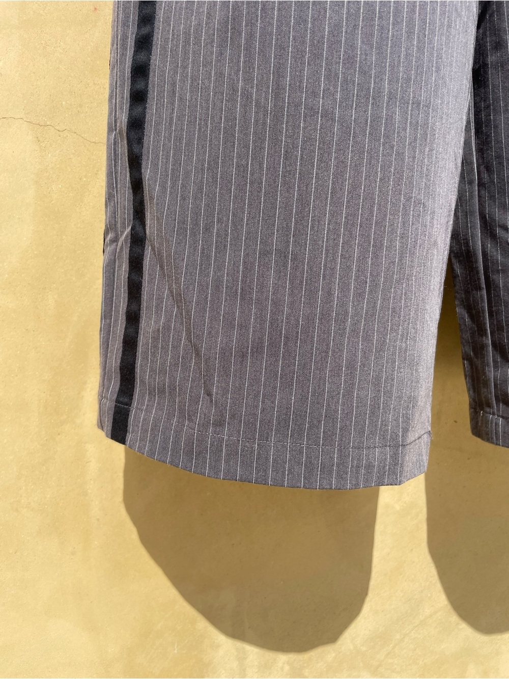 Japanese Gray Wide-Leg Pinstripe Pants - Picture 4 of 5